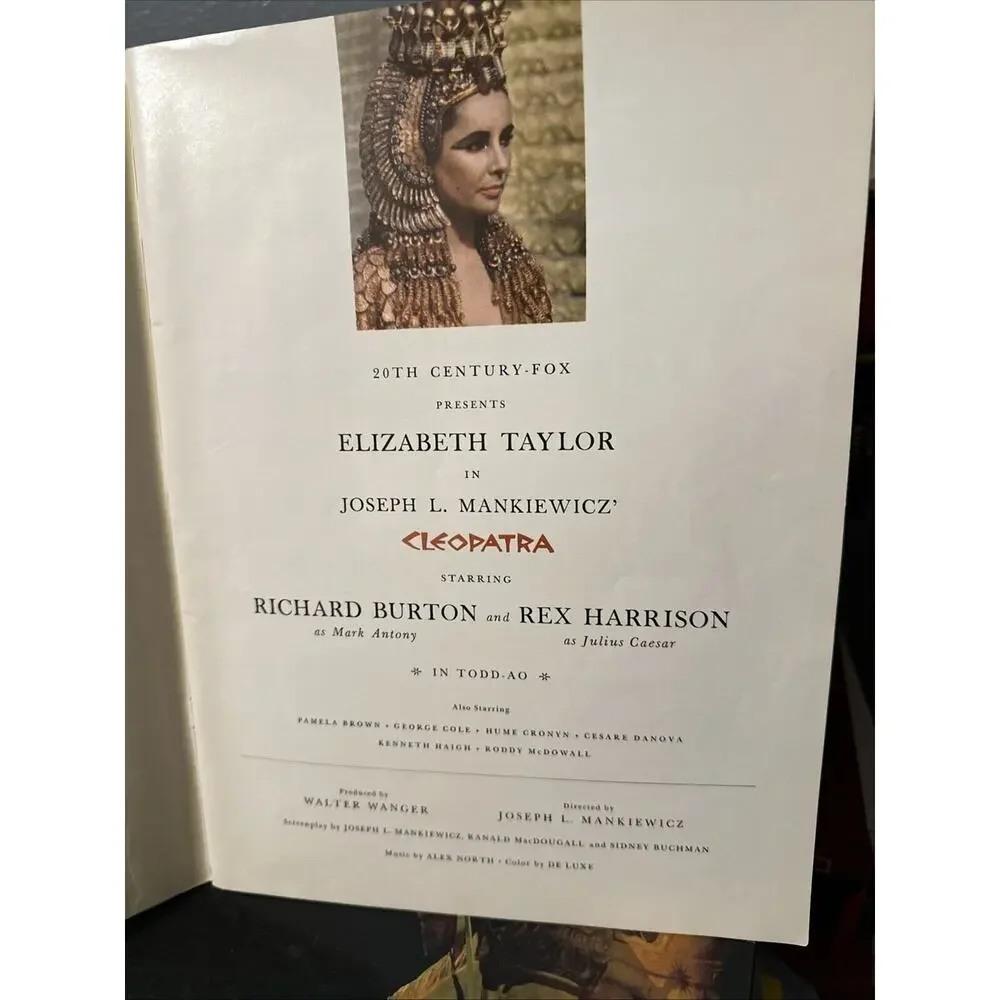 Cleopatra Movie Book Booklet Burton‎ Harrison Fox 1963